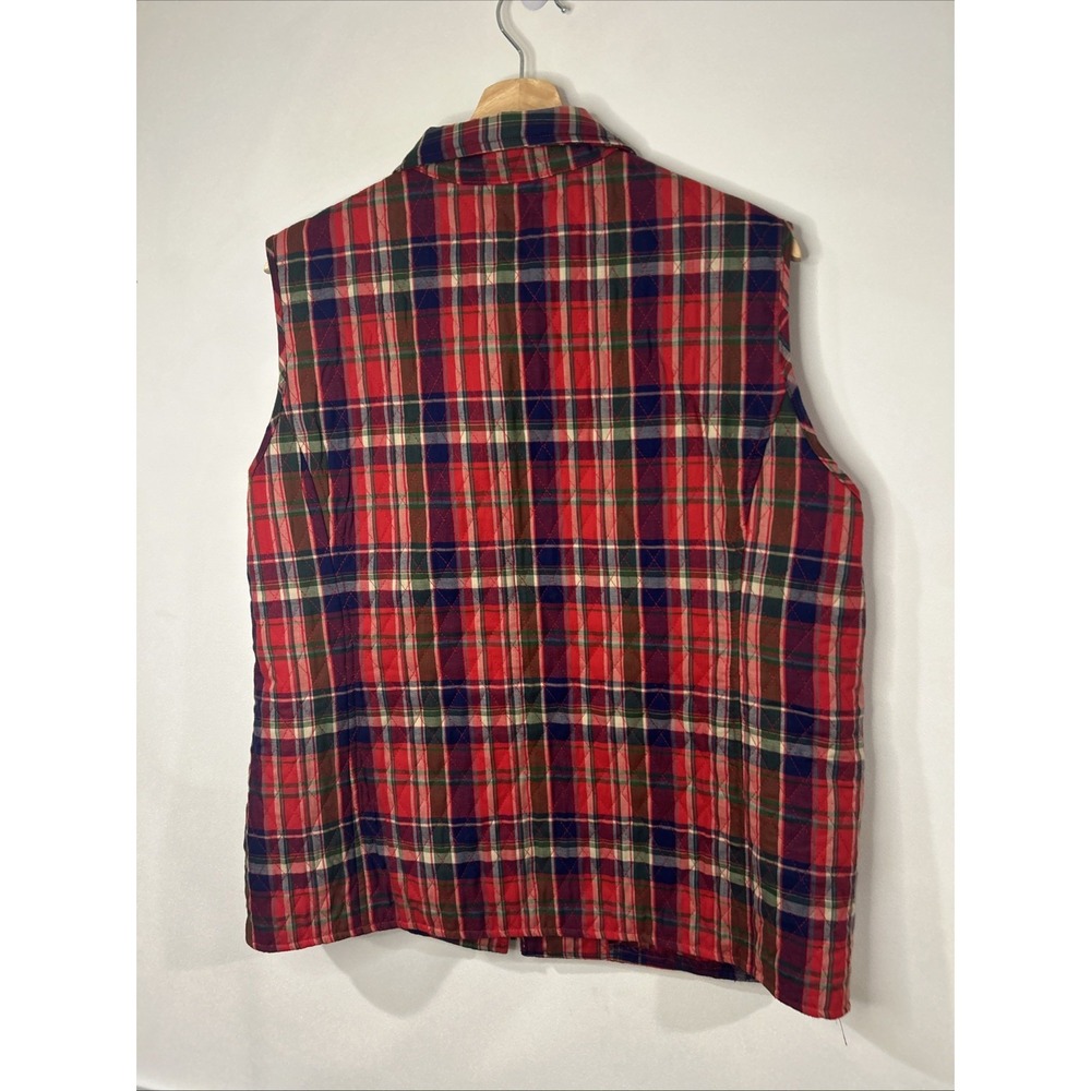 Southern Lady Vest Womens Quilted Size XL Plaid - Picture 7 of 7